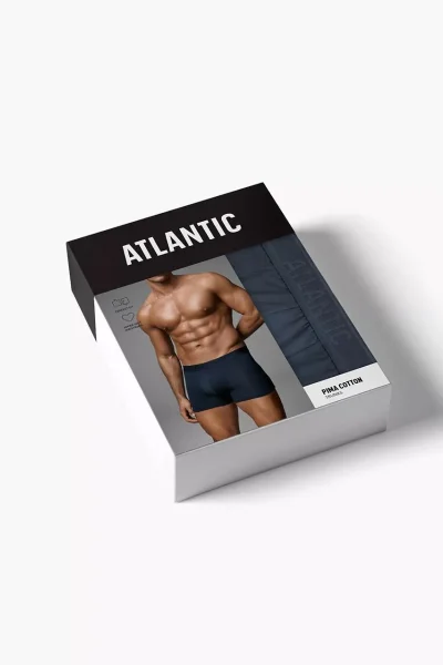 2 PACK boxerky 2MH-1204 - micromodal - Tmavě modrá