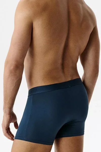 2 PACK boxerky 2MH-1204 - micromodal - Tmavě modrá