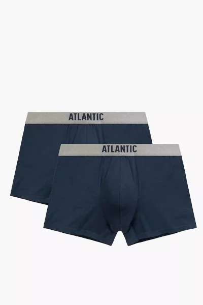2 PACK boxerky 2MH-1203 - pima bavlna - Tmavě modrá