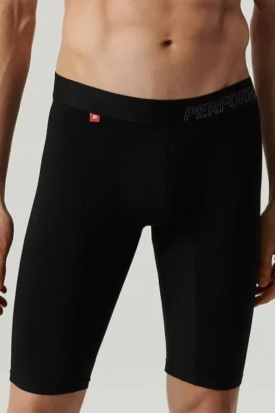 2 PACK boxerky 2MH-1184 - dlouhá nohavička - Černá