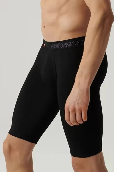 2 PACK boxerky 2MH-1184 - dlouhá nohavička - Černá