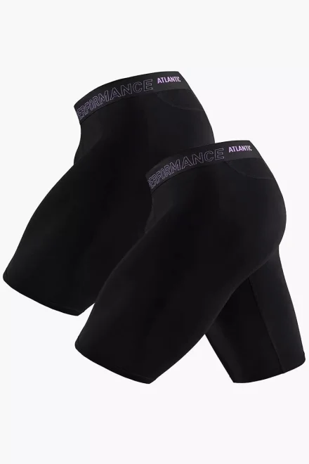2 PACK boxerky 2MH-1184 - dlouhá nohavička - Černá