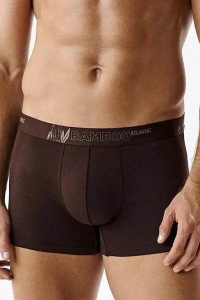 3 PACK boxerky 3MH-231 - bambus - Vínově-červená