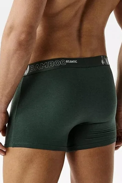 3 PACK boxerky 3MH-231 - bambus - Zeleno-barevná