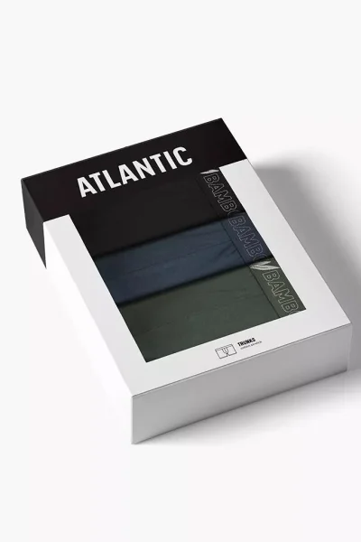 3 PACK boxerky 3MH-231 - bambus - Zeleno-barevná