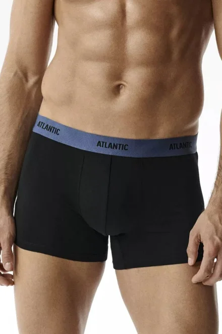 3 PACK boxerky 3MH-0111 - bavlna - Černo-modrá