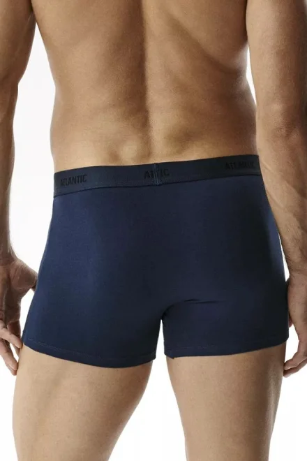 3 PACK boxerky 3MH-0111 - bavlna - Hnědo-modrá