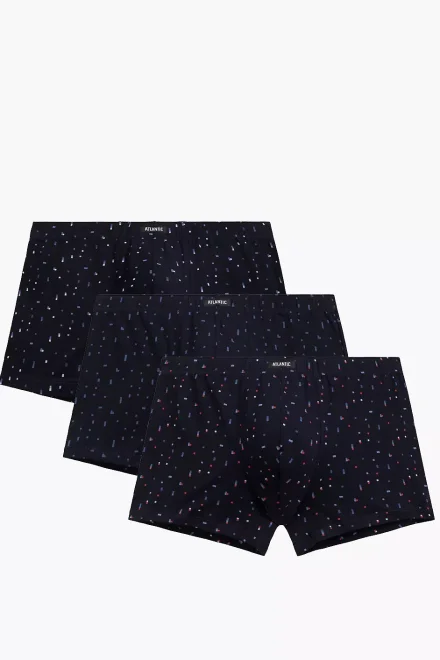 3 PACK boxerky 3MH-245/26 - bavlna - Tmavě modrá