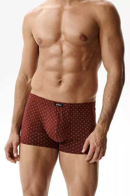 3 PACK boxerky 3MH-243 - bavlna - Vínově-červená