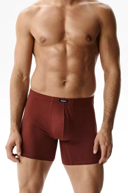 6 PACK boxerky 6SMH-003 - dlouhá nohavička - Vínově-červená