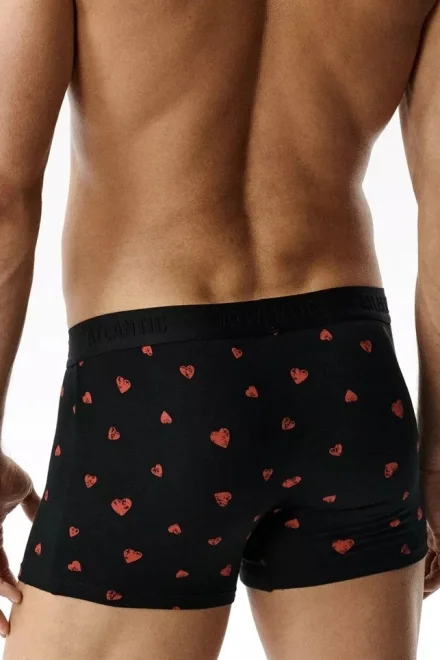 2 PACK boxerky 2GMH-032 - srdíčka - Černo-červená