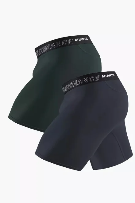 2 PACK boxerky 2MH-1209 - bambus - Zeleno-sivá