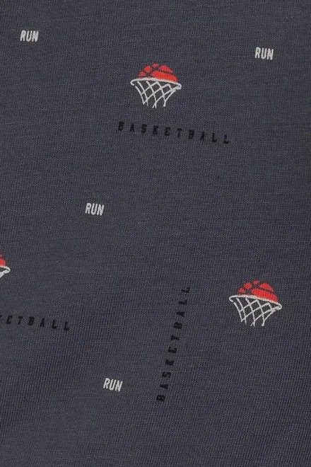 3 PACK slipy 3MP-194 - basketball - Černo-barevná