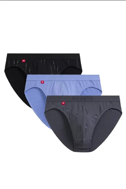 3 PACK slipy 3MP-193 - Světle modrá