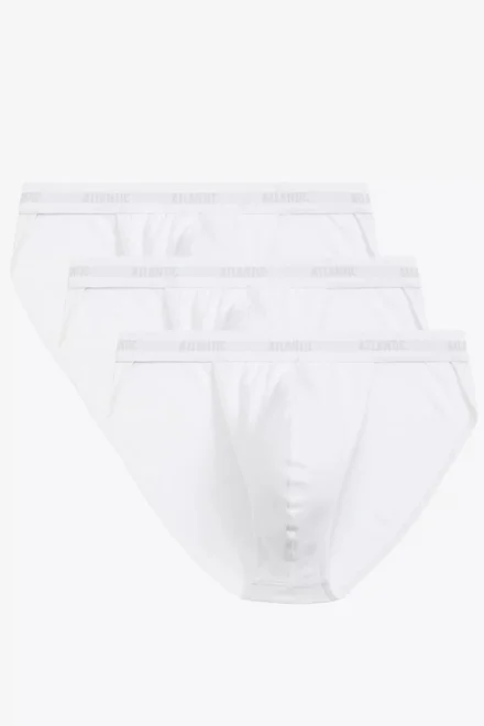 3 PACK slipy 3BMP-1582 - střih tanga - Bílá