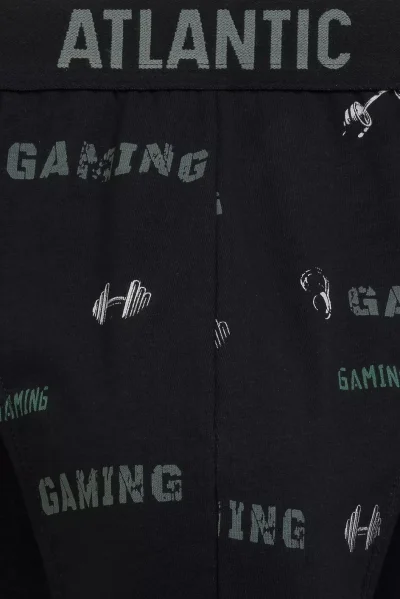 3PACK slipy 3MP-206/25 - gaming - Černo-barevná