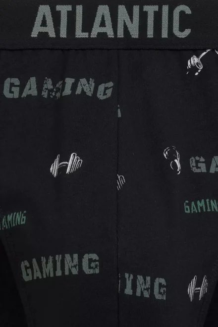 3PACK slipy 3MP-206/25 - gaming - Černo-barevná