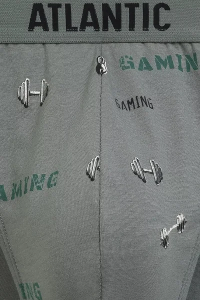 3PACK slipy 3MP-206/25 - gaming - Černo-barevná