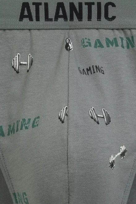 3PACK slipy 3MP-206/25 - gaming - Černo-barevná