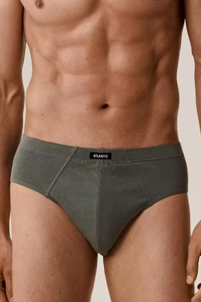 3 PACK slipy 3MP-129 - bavlna - Tmavěmodrá-modrá