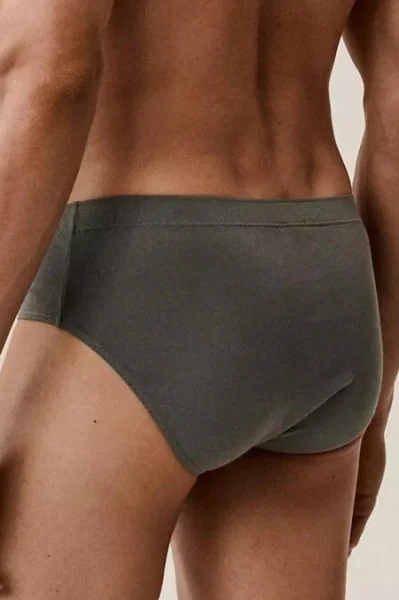 3 PACK slipy 3MP-129 - bavlna - Tmavěmodrá-modrá