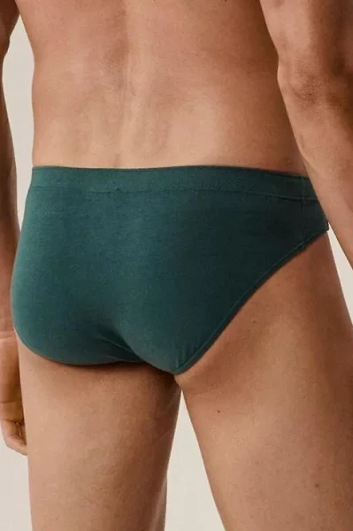 3 PACK slipy 3MP-132 - bavlna - Tmavěmodrá-modrá