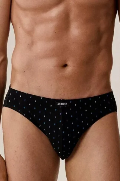 3 PACK slipy 3MP-204 - bavlna - Černo-modrá