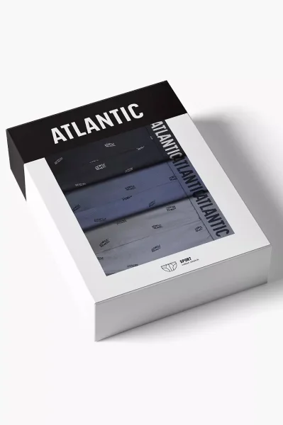 3 PACK slipy 3MP-210 - Šedo-modrá