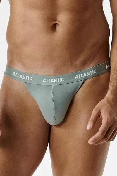 3 PACK slipy 3MP-1576/26 - střih tanga - Zeleno-tmavěmodrá