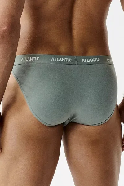 3 PACK slipy 3MP-1576/26 - střih tanga - Zeleno-tmavěmodrá