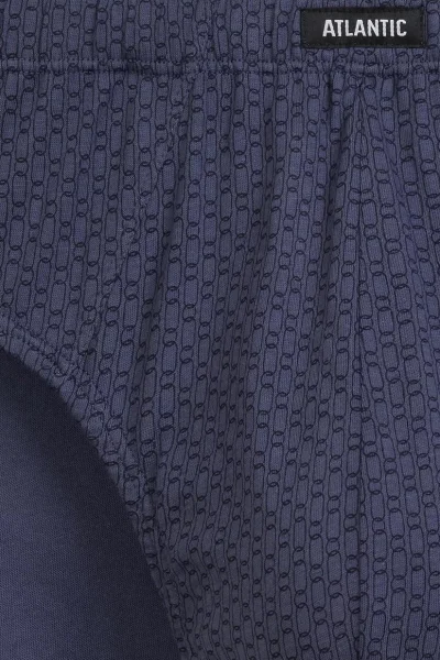 3 PACK slipy 3MP-214 - Tmavěmodrá-modrá