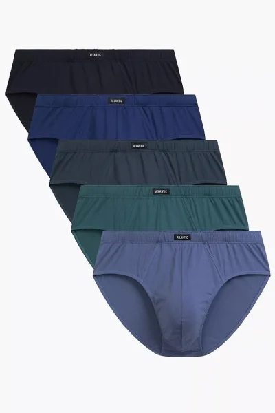 5 PACK slipy 5SMP-003 - multipack - Modrá