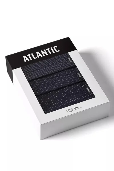 3 PACK slipy 3MP-218 - Tmavě modrá