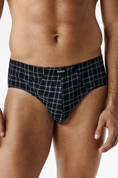 3 PACK slipy 3MP-216 - Tmavěmodrá-modrá