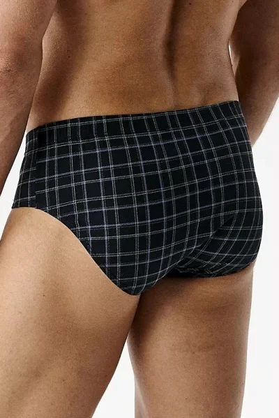 3 PACK slipy 3MP-216 - Tmavěmodrá-modrá