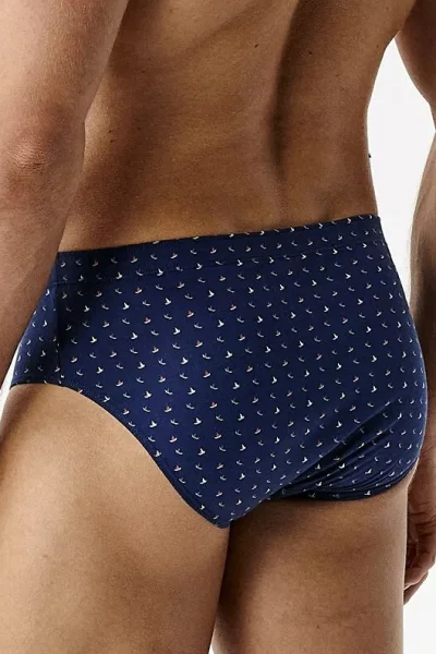 3 PACK slipy 3MP-215 - lodičky - Tmavěmodrá-modrá