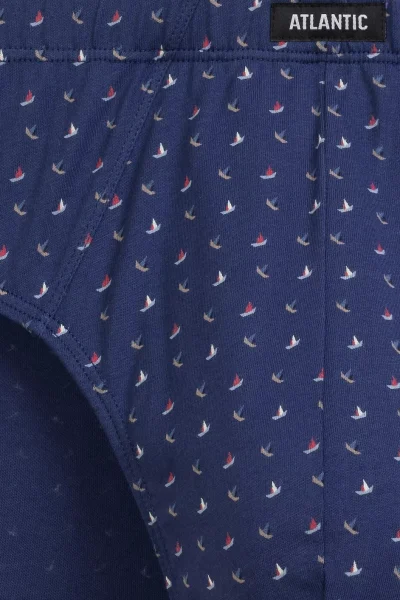 3 PACK slipy 3MP-215 - lodičky - Tmavěmodrá-modrá