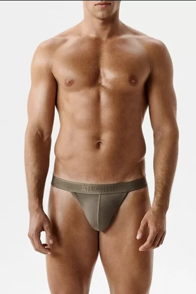 2 PACK slipy 2MP-1591 - střih tanga - Tmavě béžová