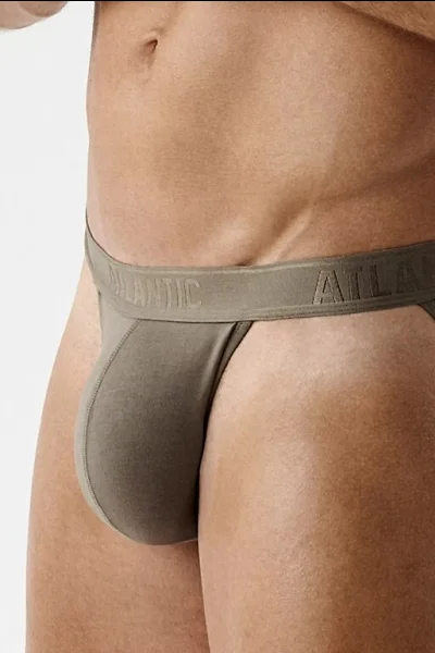 2 PACK slipy 2MP-1591 - střih tanga - Tmavě béžová