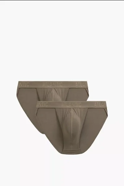 2 PACK slipy 2MP-1591 - střih tanga - Tmavě béžová