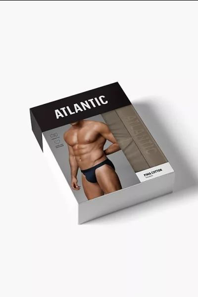 2 PACK slipy 2MP-1591 - střih tanga - Tmavě béžová