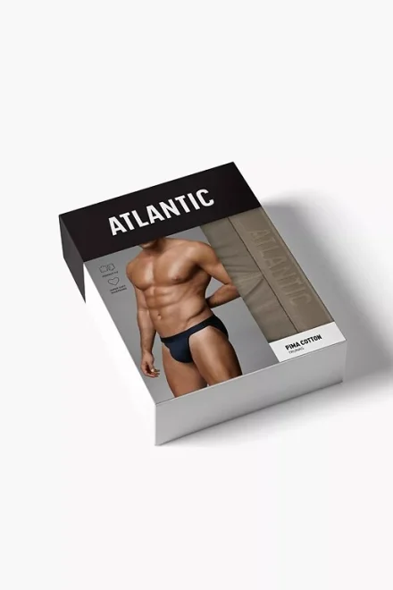 2 PACK slipy 2MP-1591 - střih tanga - Tmavě béžová