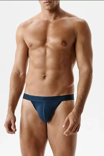 2 PACK slipy 2MP-1591 - střih tanga - Tmavě modrá