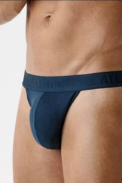 2 PACK slipy 2MP-1591 - střih tanga - Tmavě modrá