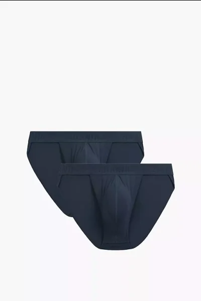 2 PACK slipy 2MP-1591 - střih tanga - Tmavě modrá