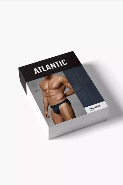 2 PACK slipy 2MP-1591 - střih tanga - Tmavě modrá