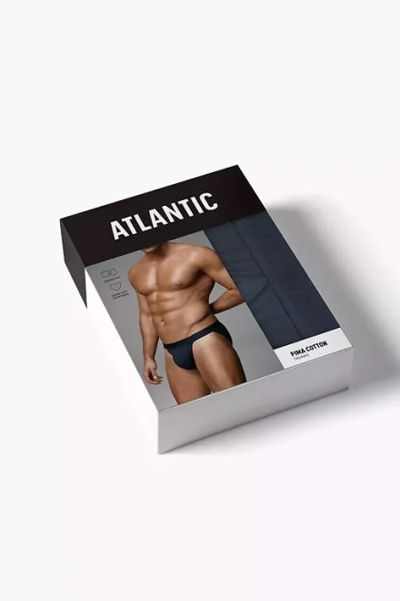 2 PACK slipy 2MP-1591 - střih tanga - Tmavě modrá