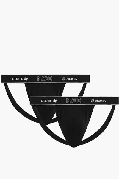 2 PACK jockstrap 2BMP-1591 - magic pocket - Černá