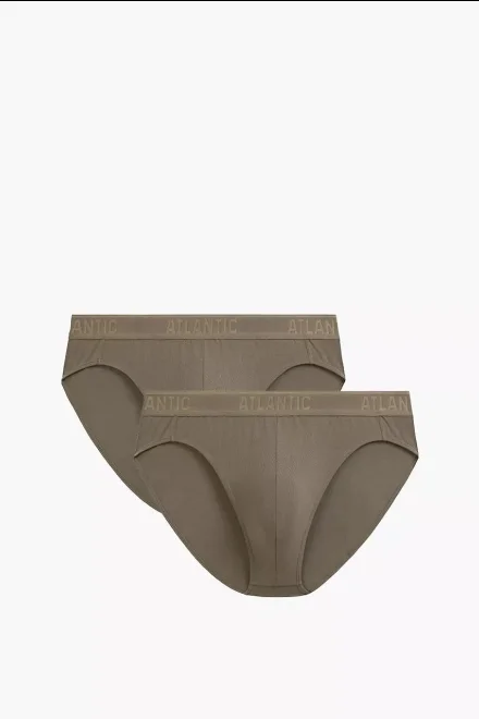 2 PACK slipy 2MP-1590 - micromodal - Tmavě béžová