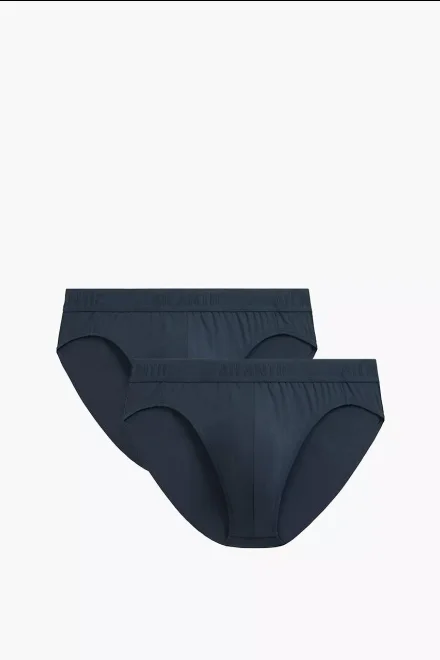 2 PACK slipy 2MP-1590 - micromodal - Tmavě modrá